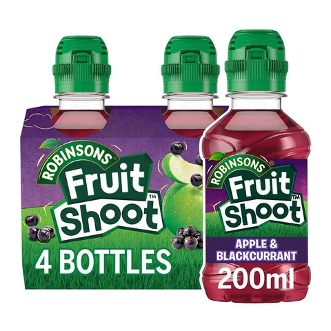 Robinsons Fruit Shoot Apple & Blackcurrant 4 X 200ml