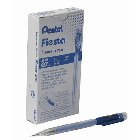 Pentel Fiesta Mechanical Pencil 0.7mm Blue Barrel Pack of 12