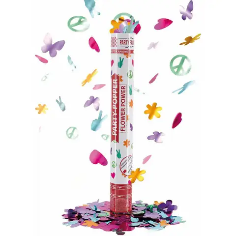 Konfettikanone Party Popper Flower Power - 1 Stück
