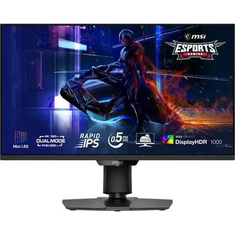 MSI MAG 274UPDF E16M 27 inch 4K UHD Dual Mode 160Hz/320Hz Rapid IPS with Mini LED Adaptive Sync Gaming Monitor