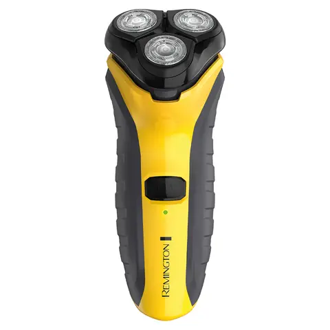 Remington Virtually Indestructible Rotary Shaver – Cordless PowerFlex Technology, Dual Track Blades, Shock-Absorbing Durable Design, Travel Friendly – Yellow/Black, PR1855
