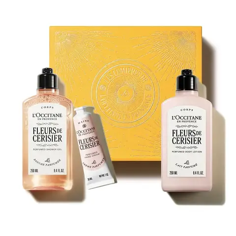 L'Occitane Cherry Blossom Body Gift Set 530ml (Douchegel 250 ml + Bodylotion 250 ml + Handcrème 30 ml)