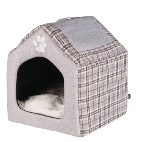 Silas Hondenhuis Grijs/Crème 40x40x45 cm