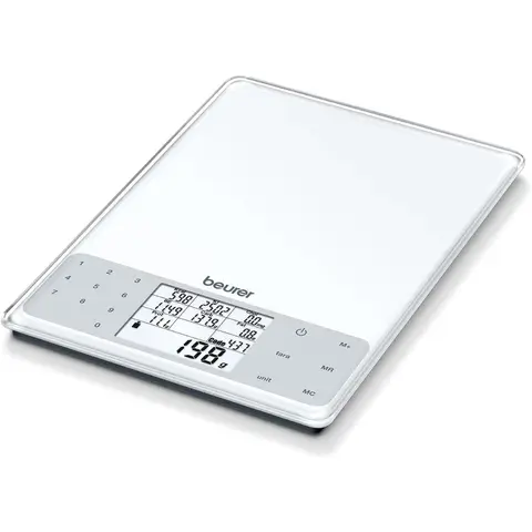 Beurer DS61 Balance de Cuisine – Capacité 5kg – Commande Tactile – Base de Données de 950 Aliments