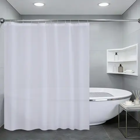 MEROPE PEVA Shower curtain, 180x180cm, Translucent White, 1pack