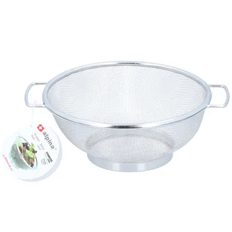 Alpina Panier d’égouttage de cuisine avec filtre, Ø 20 cm x 25 cm x 8 cm