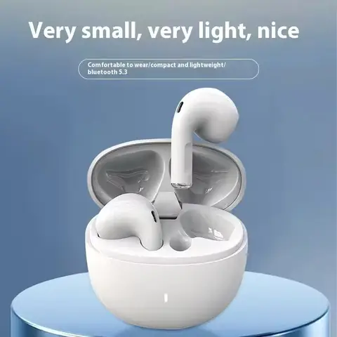 VoxorAI S17 white earphones, sports earphones, Bluetooth AI translation earphones, support real-time translation of 150 languages, suitable for study, travel, and business.