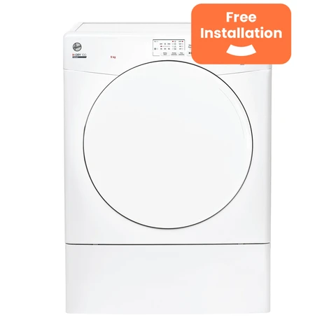 Hoover H-Dry 300 9kg Vented Tumble Dryer – White | C Energy Rated | Sensor Dry | NFC One Touch Connected (HLE V9LF-80)