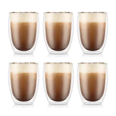 BODUM PAVINA Set mit 6 Stück - 350ml doppelwandige Thermogläser
