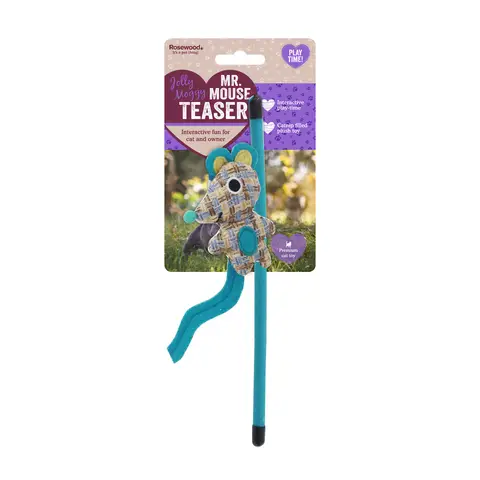 Rosewood Jolly Moggy Mr. Mouse Teaser Cat Toy