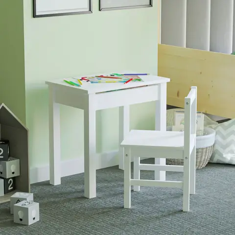 Junior Vida Desk & Chair Aries White
