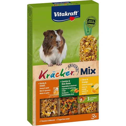 Vitakraft Meerschweinchen Cracker Mix Honig/Gemüse/Zitrus 3 x 56 g