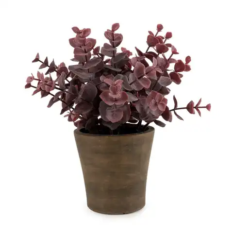 Candlelight Artificial Eucalyptus Plant in Rustic Pot 23cm
