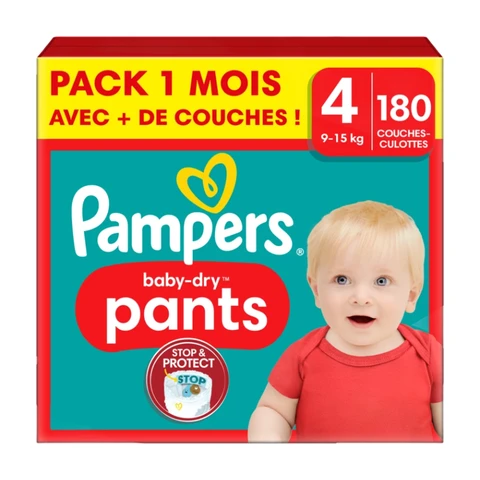 Pampers Baby-Dry couches-culottes S4 Maandbox - 180 pièces