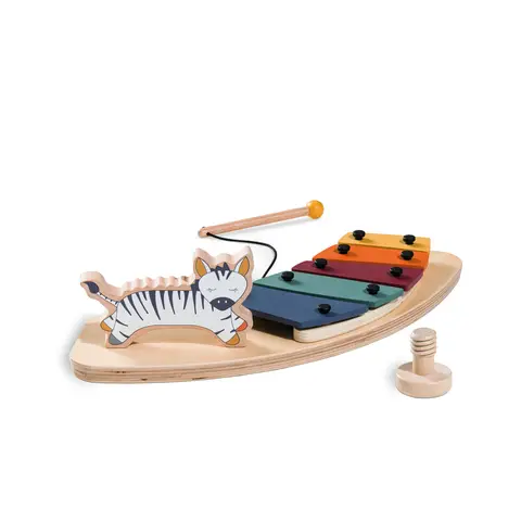 Hauck Play Tray Set Music - Xylophone Music Toy Zebra - for High Chair Alpha & Beta