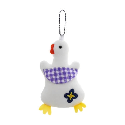 Porte-clé peluche oie - 12 cm