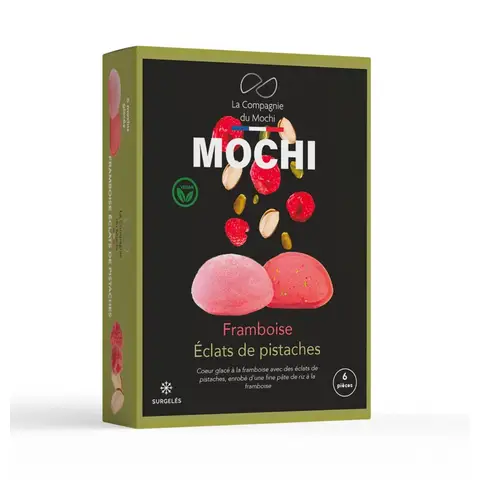 LA COMPAGNIE DU MOCHI Mochi Glacé Framboise Pistaches x6 198g