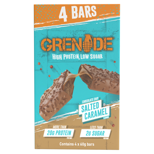 Grenade Protein Nutrition Bars Chocolate Chip Salted Caramel Flavour