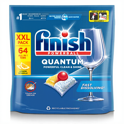 Finish Quantum 多效合一洗碗块 柠檬味 64 颗装