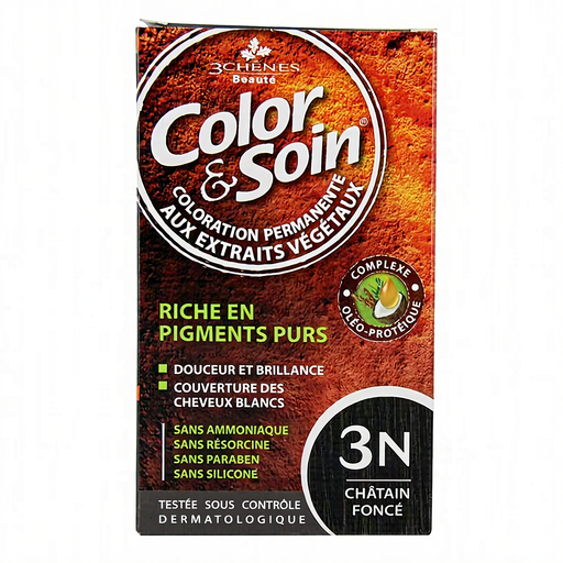 Les 3 Chenes Color & Soin Kit Hair Dye 3N Dark Chestnut