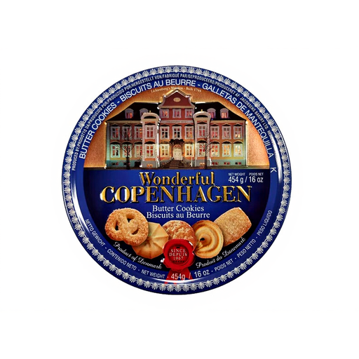 Wonderful Copenhagen Danish Butter Cookies 26% 454g
