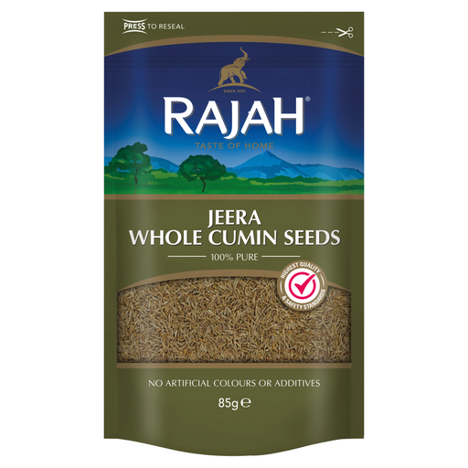 RAJAH Spices Jeera Whole Cumin Seeds 85G