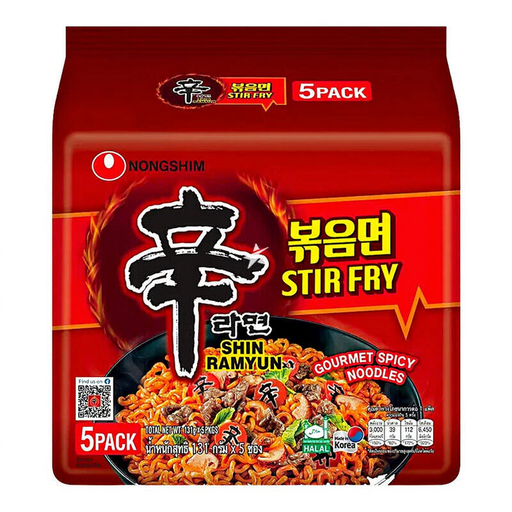Nongshim Instant Noodle Shin Stir-Fry Ramyun 5x130g 5 Packs