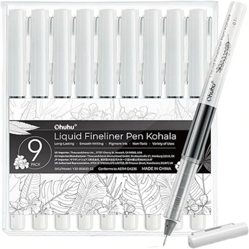 Ohuhu Fineliner Drawing Pens - Assorted Tip Sizes