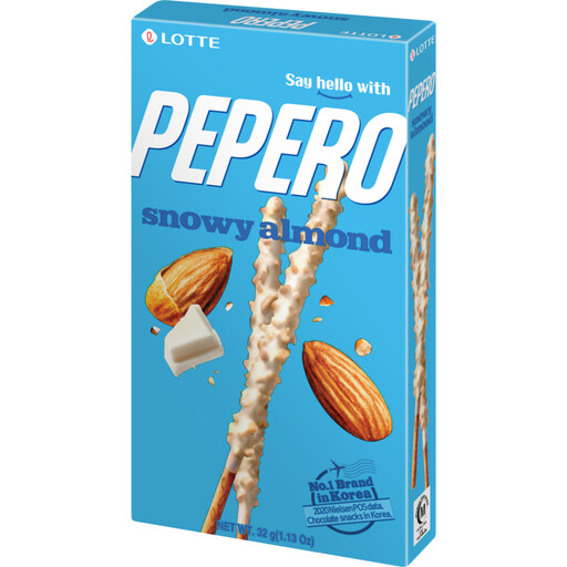 Lotte Pepero Biscuit Sticks with Almond White Chocolate Coating