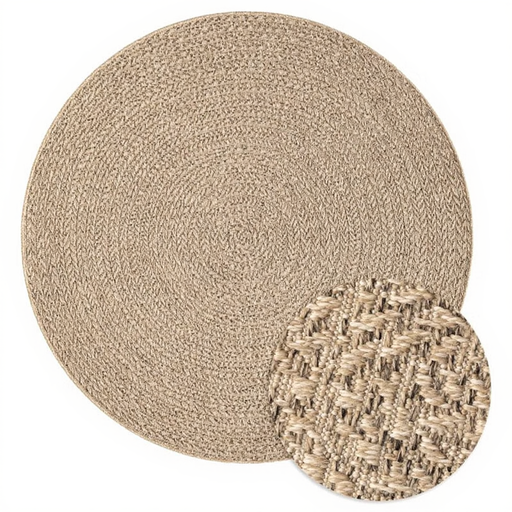 vidaXL Binnen/Buitenkleed ZIZUR met Jute Look
