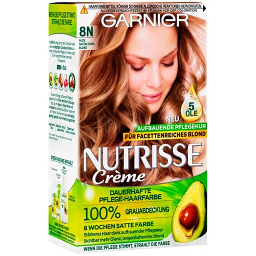 Garnier Ultra Crème Permanent Hair Color 8N, Nude Natural Blonde