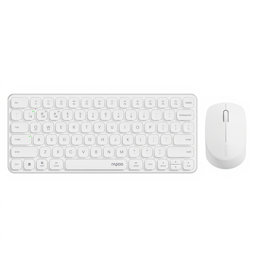 RAPOO 9010M Multi-Device Keyboard and Mouse Combo, White