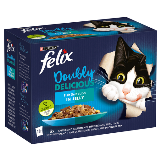 Felix Doubly Delicious Fish Selection in Jelly 12 x 85g