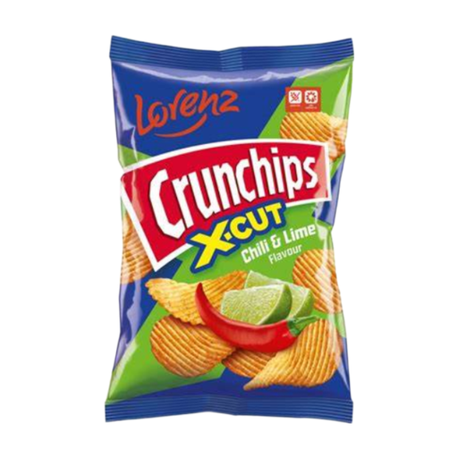 Lorenz Crunchips X-Cut Chilli and Lime 200g