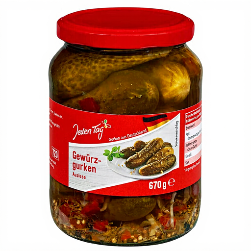 Jeden Tag Knackig-würzige Pickles 670g