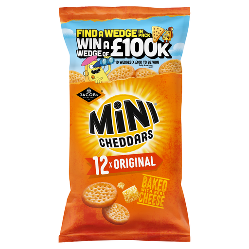 Jacob's Mini Cheddars Original multipack, 12 × 23g