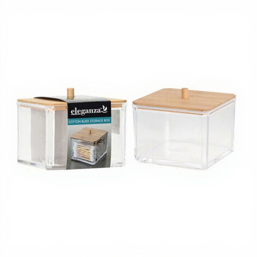 Cosmetic storage box (bamboo, PS material)