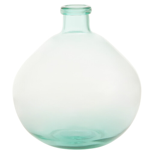 Interiors by Premier Vase Bexley Blue Recycled Glass Medium