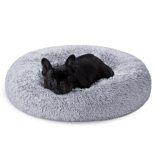 Feandrea Fluffy Dog Bed, 70cm, Grey