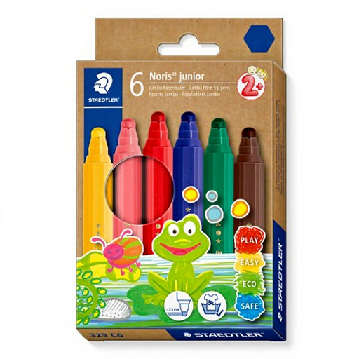 Noris Junior Felt-Tip Pens， 6 Assorted Colors