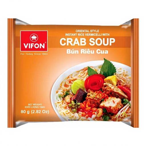 Vifon Instant Rice Noodle Crab Bun Rieu Cua in a 30-pack box