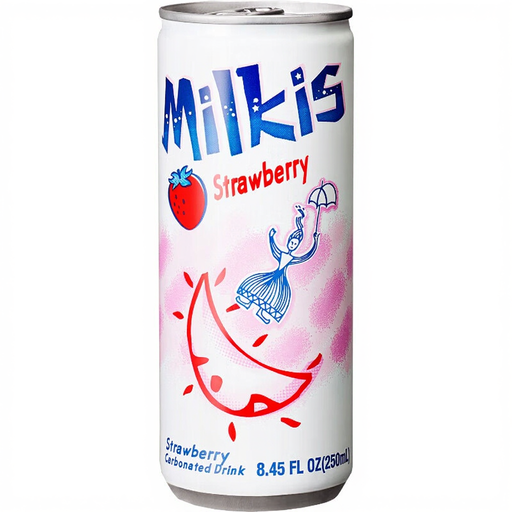 LOTTE Milkis Soft Drink Strawberry Can (Carton) 250ml x 30