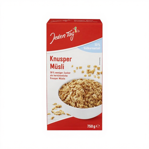 Jeden Tag Less Sweet Crunchy Oat Muesli 750g