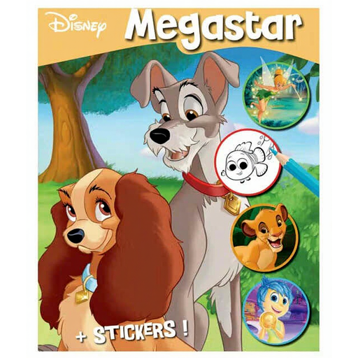 Disney Megastar Kleurboek met 128 pagina's en stickers