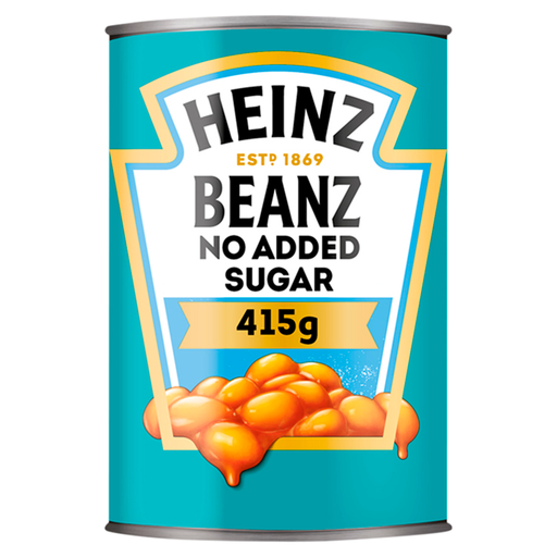 A tin of Heinz Beanz No Sugar Added 415g