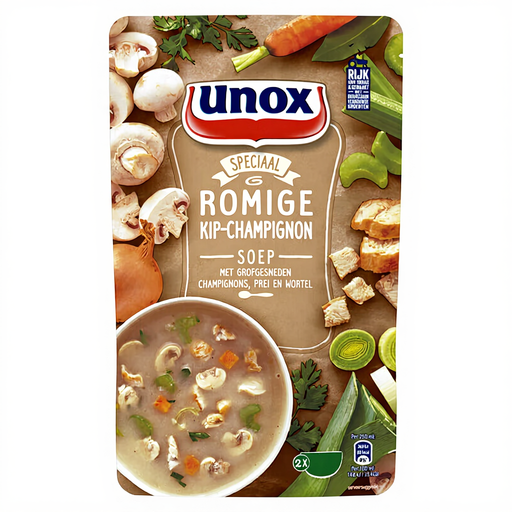 Unox Creamy Chicken & Mushroom Soup in pouch