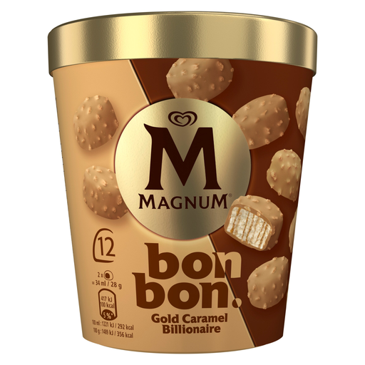 Magnum Bonbons Gold Caramel Billionaire 12 Pack