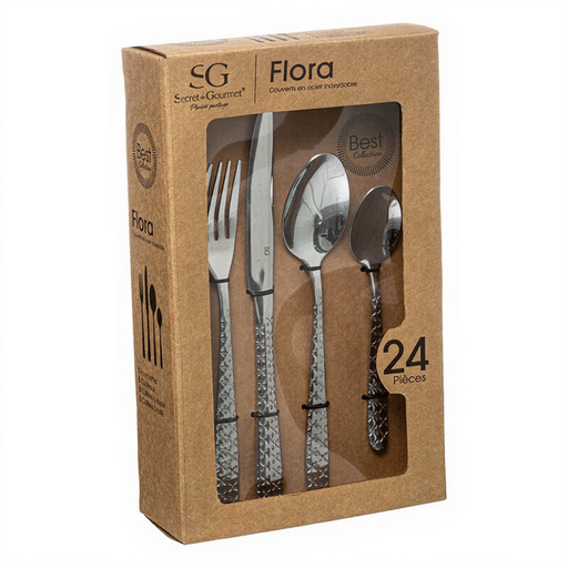 24-Piece Inox Cutlery Set Flora
