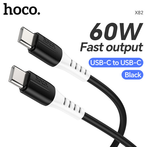 HOCO X82 60W USB-C to USB-C Charging Cable in Black