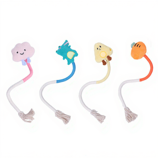 Pack de 4 jouets à mâcher en corde Meowmagic pour chat